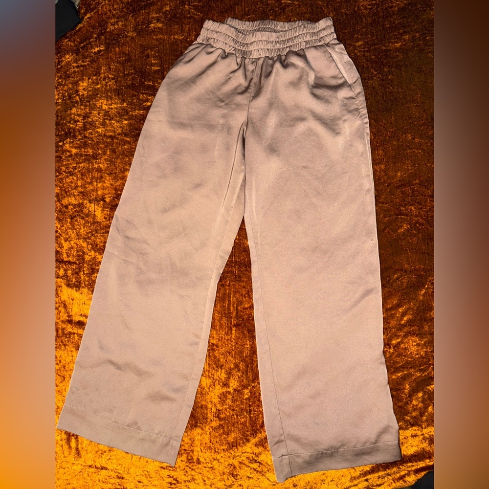 Blush High Waist Wide-Leg Pants